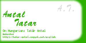 antal tatar business card